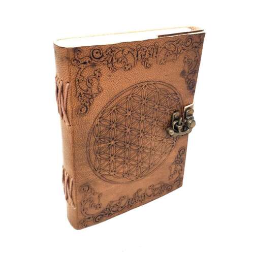 Flower of Life Leather Journal 5x7" with Latch Closure