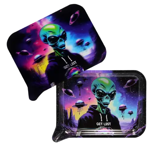 Get Lost Medium Funnel Rolling Tray with 3D Magnetic Lid