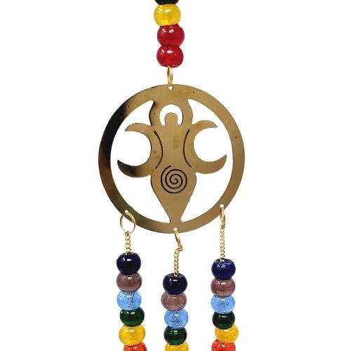 Goddess of Earth Brass Windchime 14" High