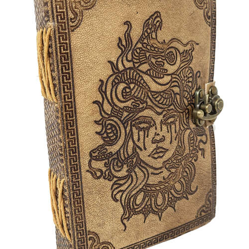 Medusa Leather Journal 5x7" with Latch Closure