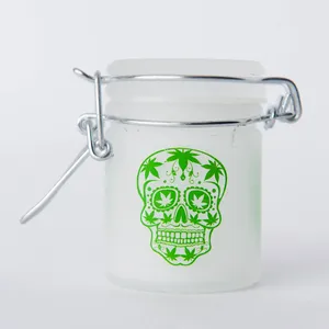 Mini Stash Jar - Frosted Sugar Skull