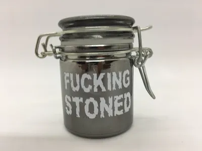 Mini Stash Jar - Metallic Smoke - Fucking Stoned