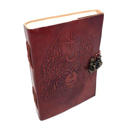 Moon Goddess Leather Journal 5x7" with Latch Closure