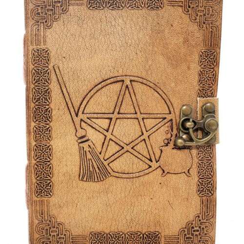 Pentagram Broom Leather Journal 5x7" with Latch Closure