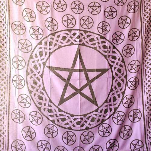 Pentagram Tapestry 72"x108" - Purple/Black