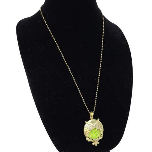 The Dual-Purpose Aromatherapy Diffuser Necklace with Owl Locket Design Pendant