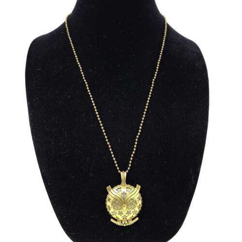The Dual-Purpose Aromatherapy Diffuser Necklace with Owl Locket Design Pendant
