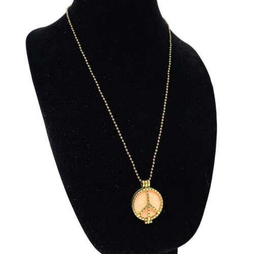 The Dual-Purpose Aromatherapy Diffuser Necklace with Peace Locket Design Pendant