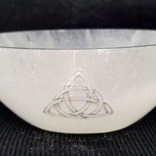 Triqueta- White Selenite Bowl 3.5"-4" Diameter