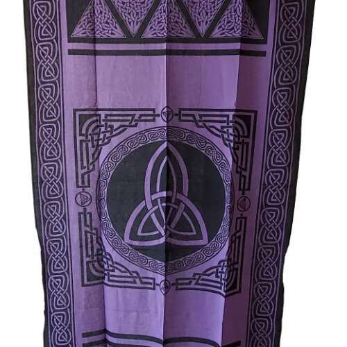 Triquetra Cotton Curtain 44"x88" - Purple