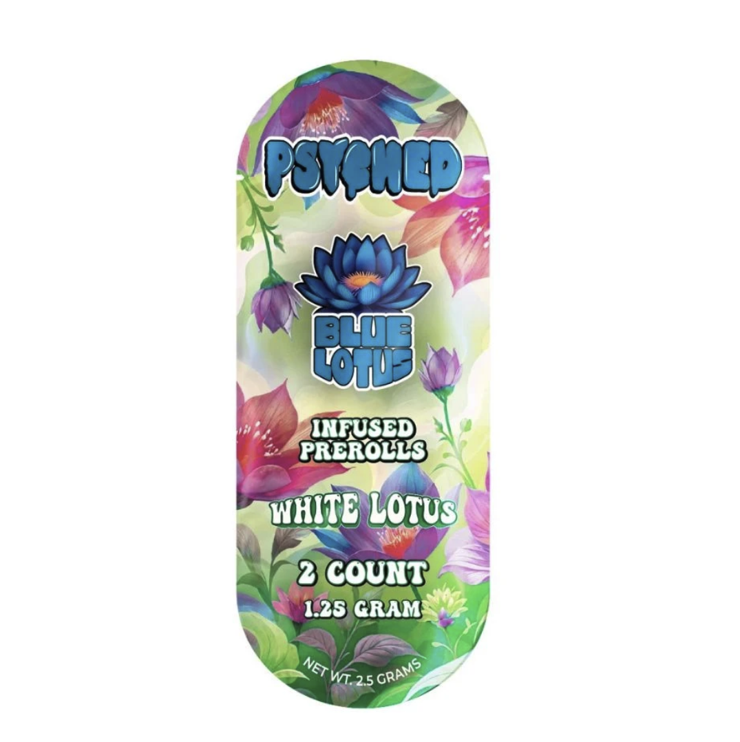 Psyched Blue Lotus Pre Rolls - 2 Count - Image 5