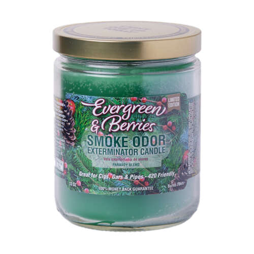 Smoke Odor Exterminator Candles – Evergreen & Berries