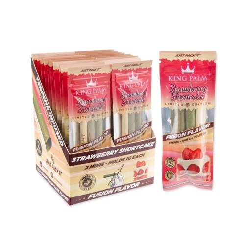 King Palm Flavored Mini Rolls 2pk - Strawberry Shortcake