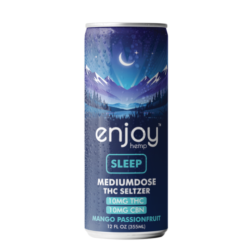 enjoy hemp 10mg THC + 10mg CBN Mango Passionfruit Seltzer for Sleep | Medium Dose