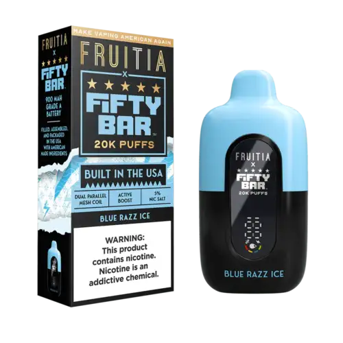 Fruitia X Fifty Bar 20k – Blue Razz Ice