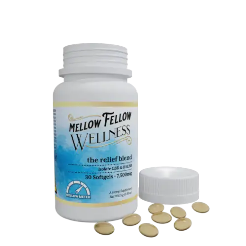 Mellow Fellow Wellness 30pc Softgel Capsules 10,000mg Relief Blend