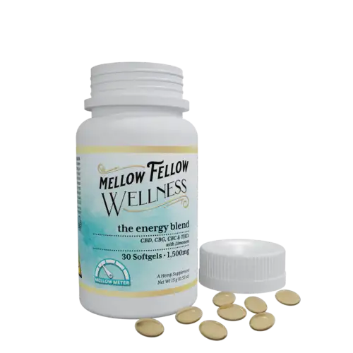 Mellow Fellow Wellness Softgel Capsules 1500mg Energy Blend