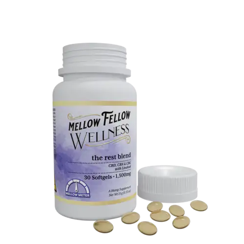 Mellow Fellow Wellness Softgel Capsules 1500mg Rest Blend