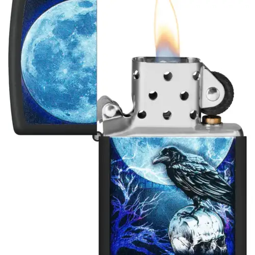 Zippo Moonlight Crow Design