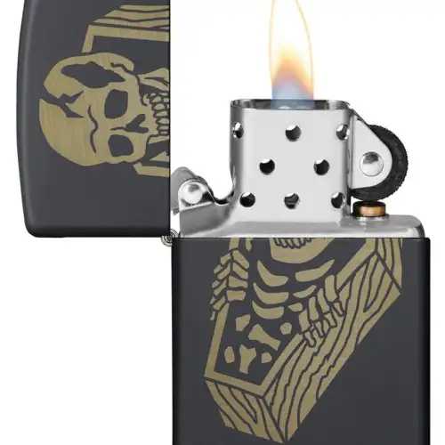 Zippo Skeleton Coffin Design