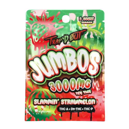 Trap'd Out Jeffrey 2ct Jumbo Gummies - Slammin' Strawmelon