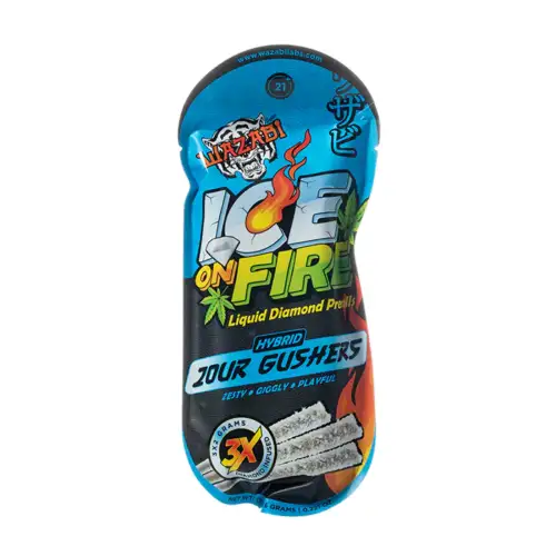 Wazabi Exotics THCA Ice On Fire Liquid Diamond Pre Rolls 3pk