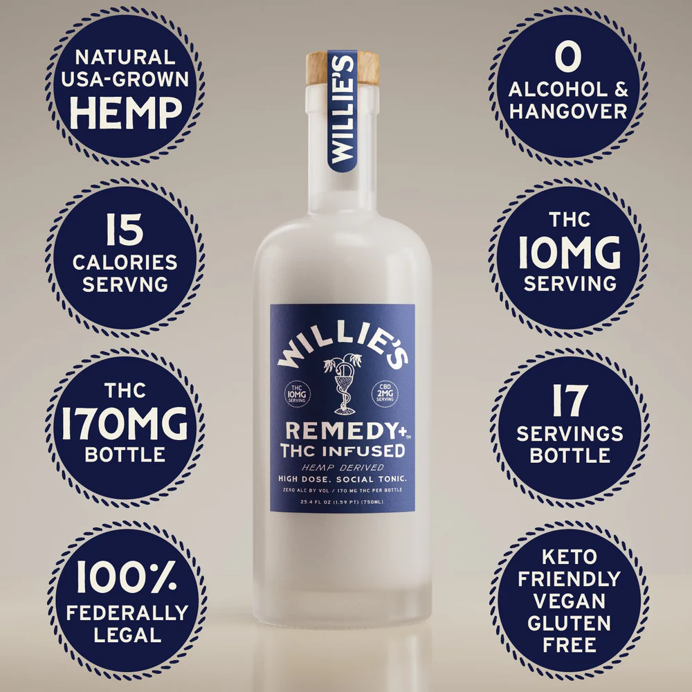 Willie's Remedy+ 10mg High Dose 750ml Bottle - Image 2