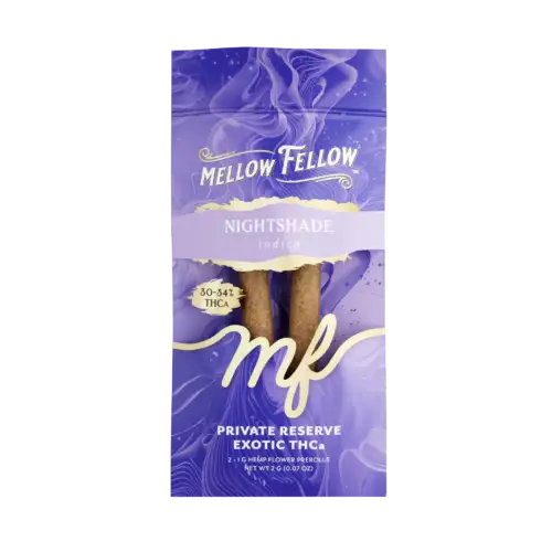 Mellow Fellow Exotic 2pc Pre-Rolls 2g THCa - Nightshade (Indica)