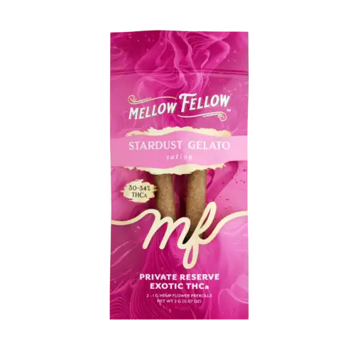 Mellow Fellow Exotic 2pc Pre-Rolls 2g THCa - Stardust Gelato (Sativa)