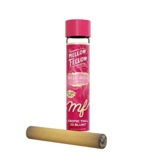 Mellow Fellow Exotic Blunt 1pc Pre-Rolls 2g THCa - Jelly Roll (Indica)
