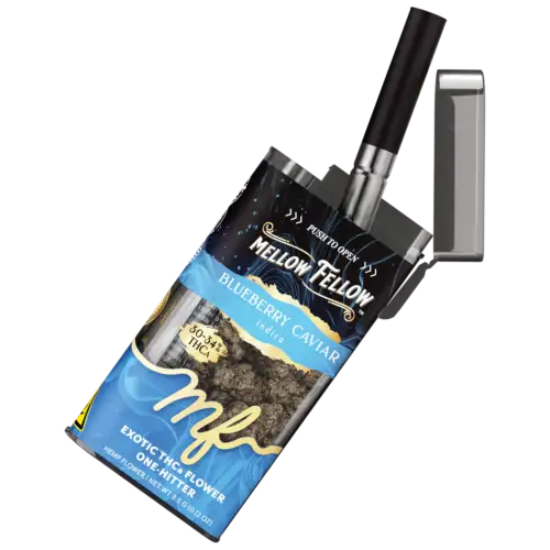 Mellow Fellow Exotic Flower + One Hitter 3.5g THCa - Blueberry Caviar (Indica)