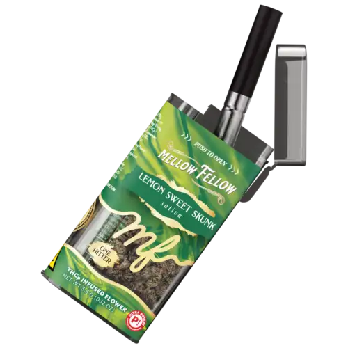 THCp 3.5g Infused Flower + One Hitter - Lemon Sweet Skunk (Sativa)