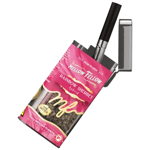 THCp 3.5g Infused Flower + One Hitter - Rainbow Sherbet (Hybrid)