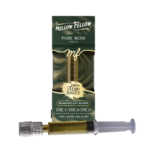 Mellow Fellow THCa Terp Sauce Syringes 2ml Wanderlust Blend Pure Kush (Indica)