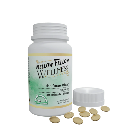Mellow Fellow Wellness 30pc The Focus Blend Softgels - 600mg