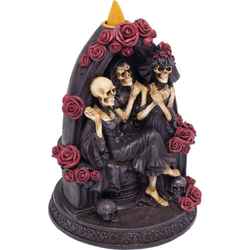 Roses & Skeleton Backflow Burner (4.9 X 4.8 X 6.4)