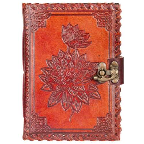 LOTUS FLOWER LEATHER JOURNAL