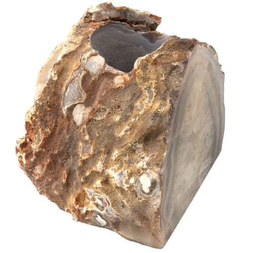 AGATE CANDLE HOLDER NATURAL AGATE