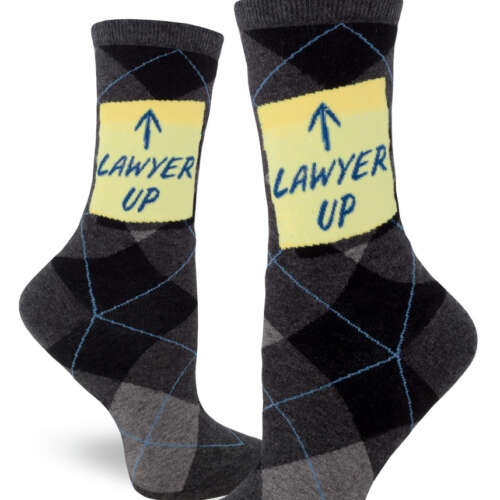 ModSocks - Lawyer Up Women’s Crew Socks – Heather Charcoal