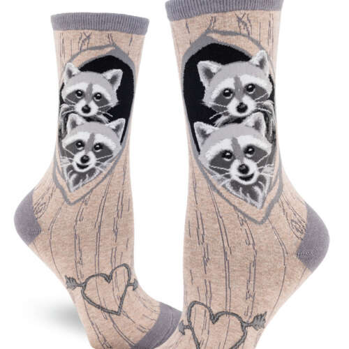 ModSocks - Raccoons’ Den Women’s Crew Socks – Heather Taupe