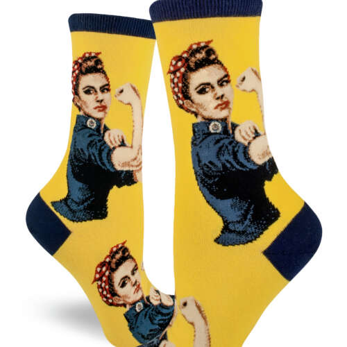 ModSocks - Rosie the Riveter Women’s Crew Socks – Yellow
