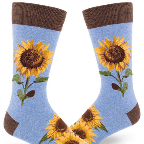 ModSocks - Sunflower Men’s Crew Socks – Heather Cornflower