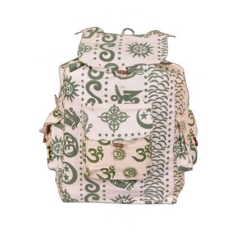 GREEN HENNA PRINT BACKPACK