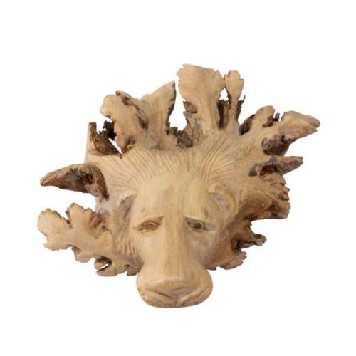 HAND CARVED LION HEAD