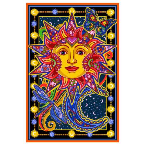 CELESTIAL SUN 3D TAPESTRY