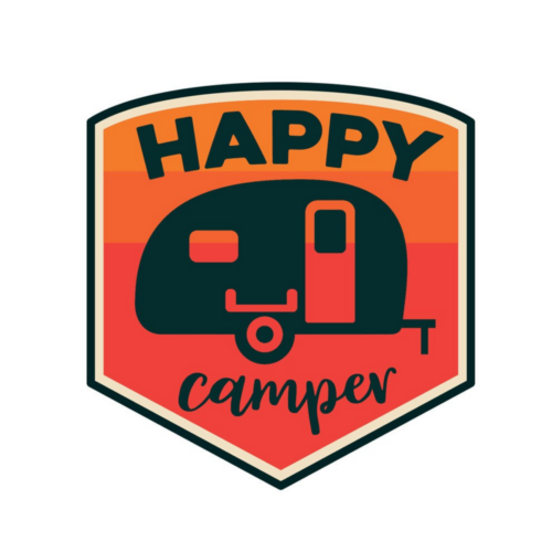 HAPPY CAMPER EMBROIDERED PATCH