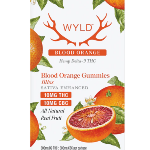 WYLD - Blood Orange THC Gummies - 10 MG THC + 10 MG CBC - 30ct