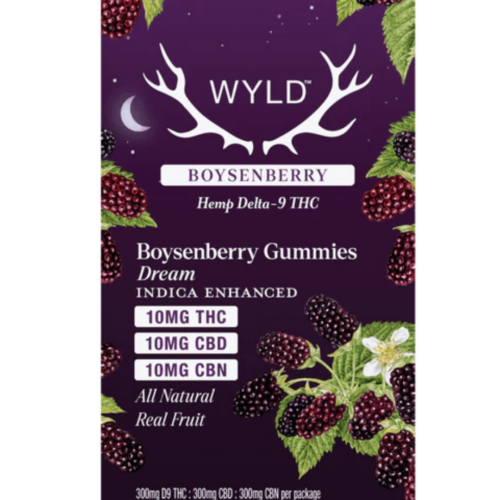 WYLD - Boysenberry THC Gummies - 10 MG THC + 10 MG CBD + 10 MG CBN - 30 ct