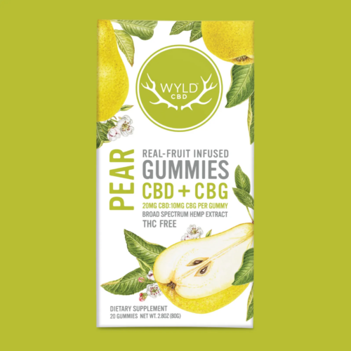 WYLD - Pear CBD:CBG Gummies | CBD-Only - 40 ct