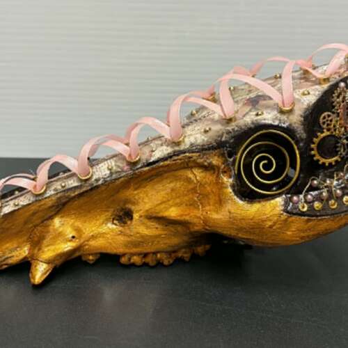 Decorated Hog Skull